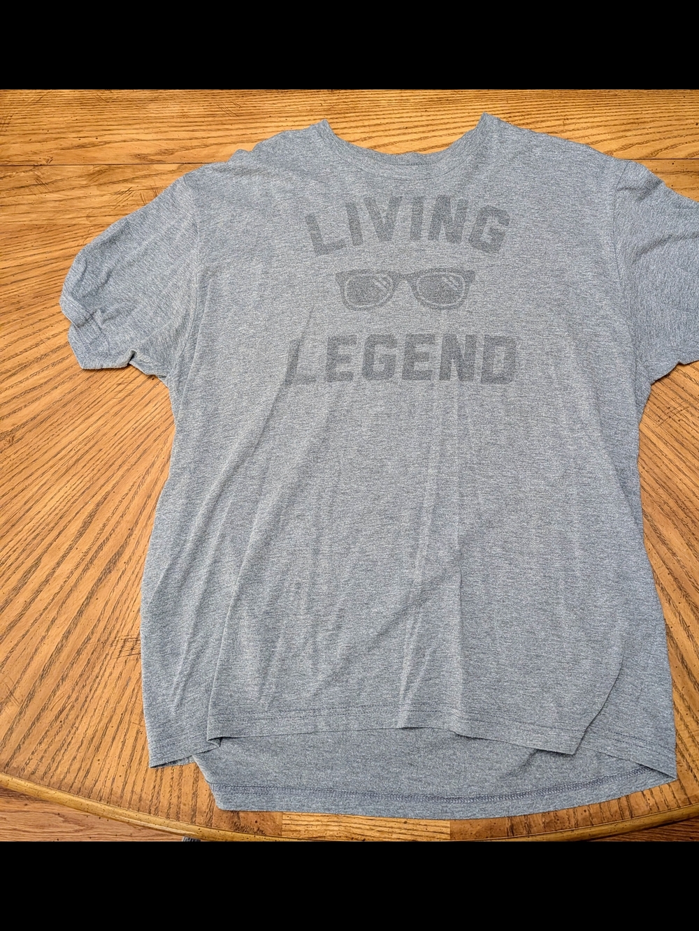 Living Legend Mens Short Sleeve T-Shirt - Distressed Heather Gray